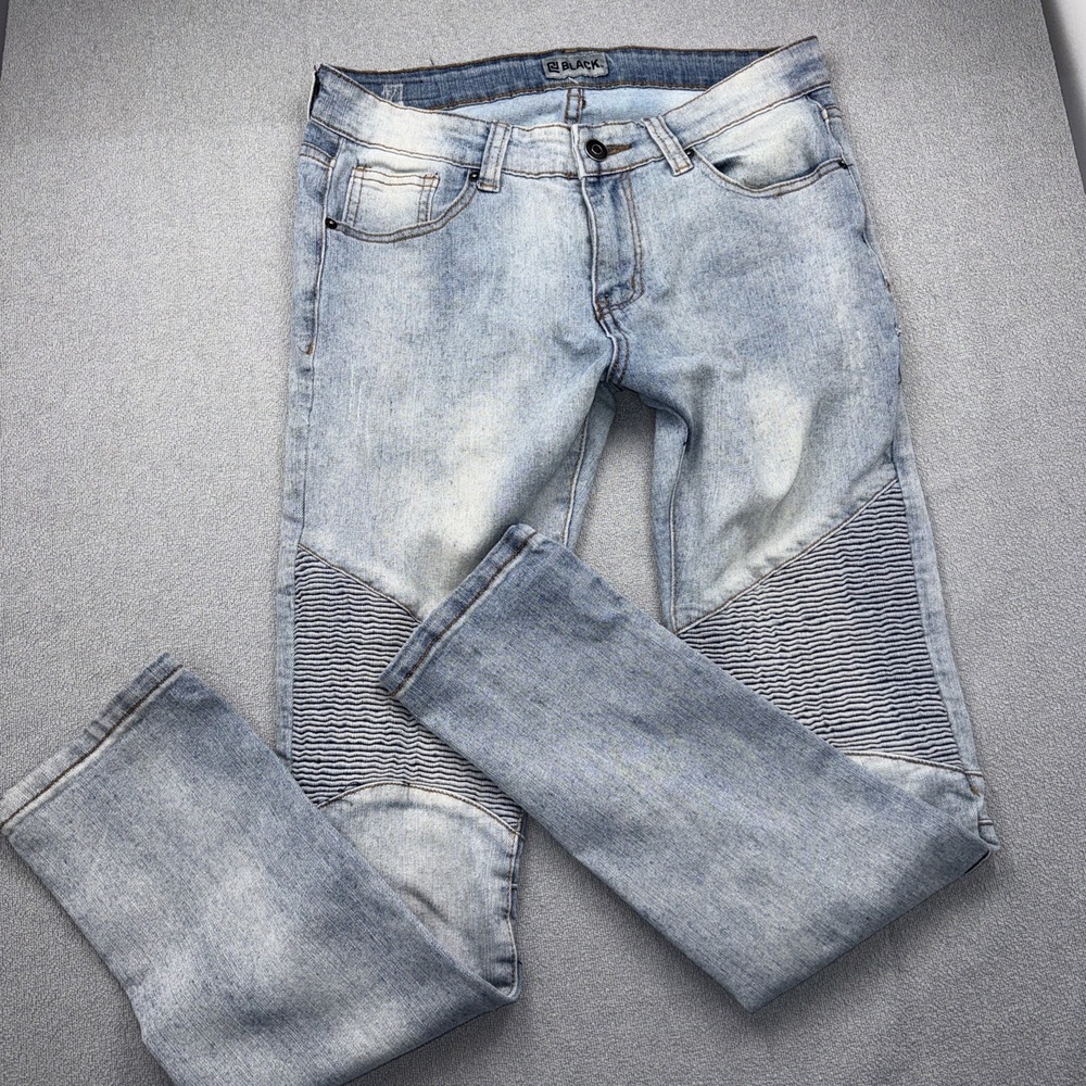 Black premium skinny flex jeans size mens 30x30‎